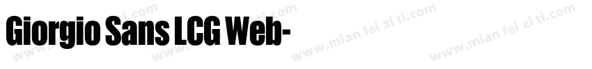 Giorgio Sans LCG Web字体转换
